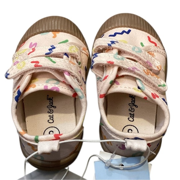 Cat & Jack Toddler Parker Sneakers Unisex Size 5 NEW Squiggly Print Easy On Off - Picture 2 of 6
